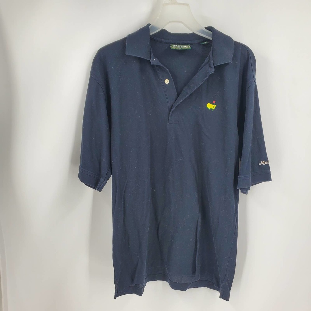 MASTERS COLLECTION Men M Black Short Sleeve Polo Shirt